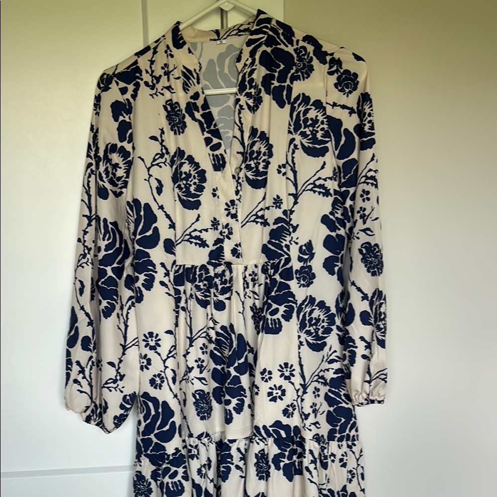 Floral Print Long Sleeve Dress